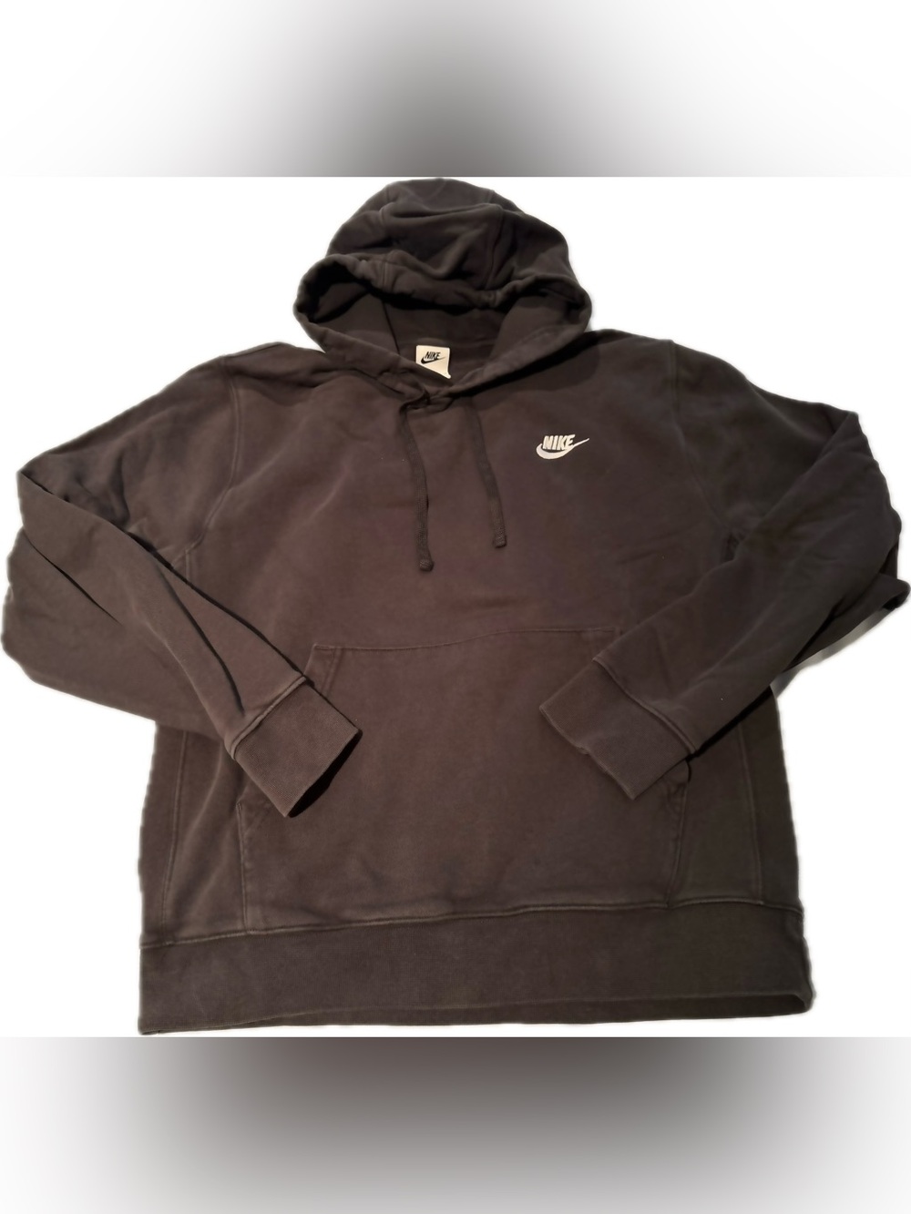 Nike Men's Black Pullover Hoodie with Swoosh Logo